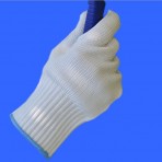 0073 Gants tricotés résistants aux coupures en HPPE avec revêtement en acier inoxydable
