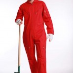 coveralls/overall, red
