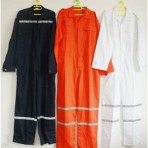 Boilersuits Coveralls Overalls Fastener type white/orange/blue 100% Cotton