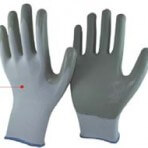 NY1350-LG nylon coated grey nitrile on palm glove EN 388 4121