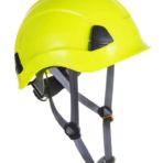 Casque d'escalade pour monteur de ligne vert fluorescent à haute visibilité