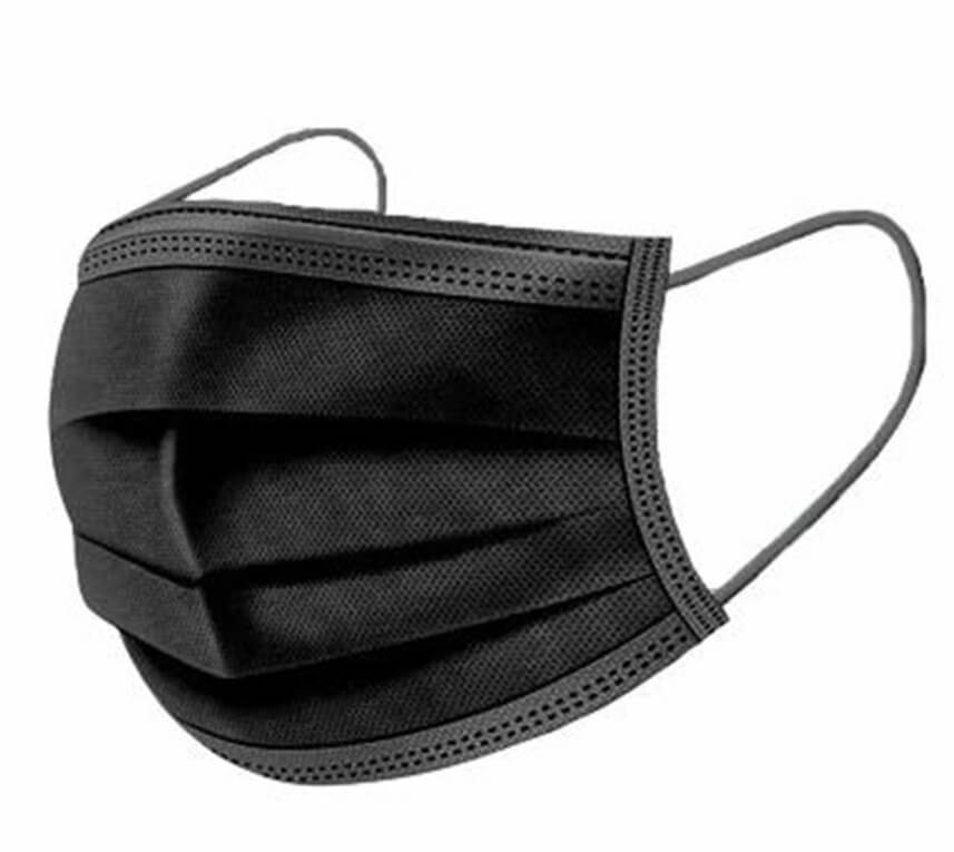 Boîte de masque jetable noir 3Ply