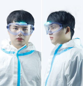 Chinese anti-fog medical safety goggles anti fog en166 goggles protective