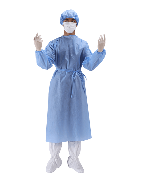 Safety Personal Waterproof Medical Isolation Antibacterial Disposable Coverall For Hospital