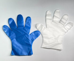 Geruchlose latexfreie, puderfreie, klare blaue medizinische Einweghandschuhe für Untersuchungen
