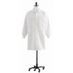 Unisex Knit Cuff Knee Length Lab Coats