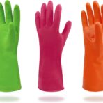 Gants ménagers en latex pour le lavage de la vaisselle et en caoutchouc