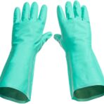 Dishwashing and cleaning rubber hand gloves