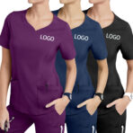 Anti Wrinkle Water Resist Soft Fabric Stretch  Hospital Uniform 74%Polyester，23%Rayon，3%Spandex