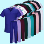 Customized logo  71%Polyester，22%Rayon，7%Spandex Women’s Medical Uniform