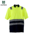 Hi Vis Viz Visibility Patchwork Polo Shirt Safety Security Workwear