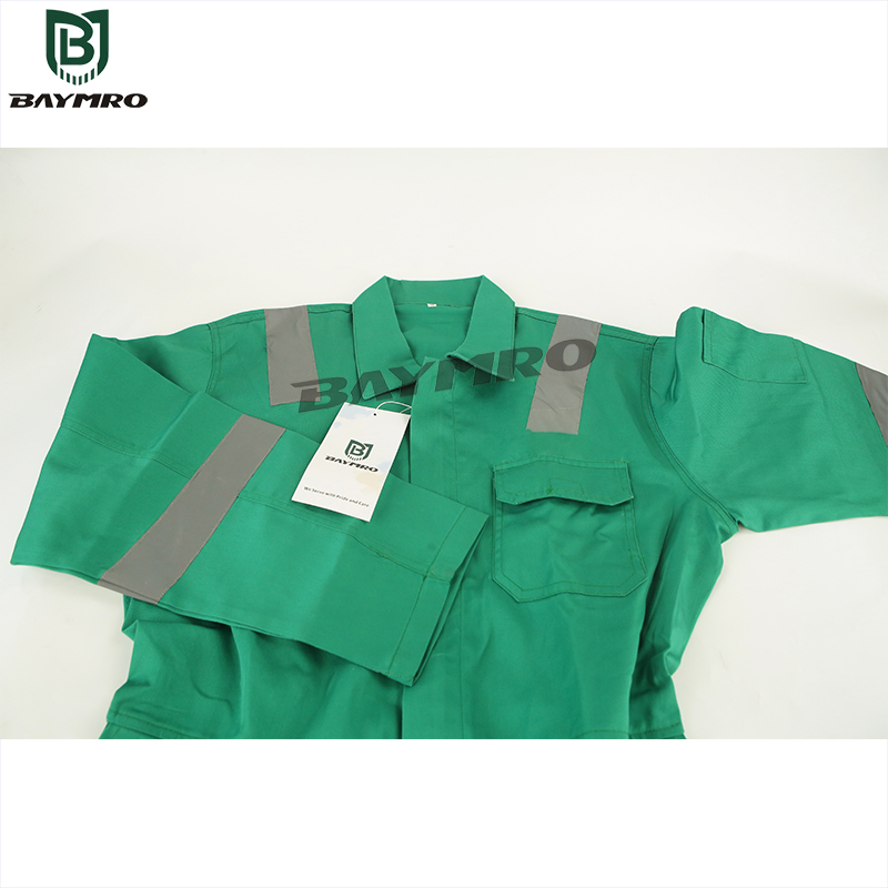 Cotton Polyester Protective Reflective Safety Work Workwear Coverall (3)