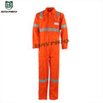 High Visibility Cotton Coverall Overall Workwear with Reflective Features