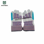 Full Palm Work Wear-Resistant Leather Gloves with EN388, EN21420, and ANSI Certification