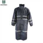 Durable Long Raincoat with Reflective and Waterproof Features