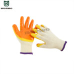 Gants à double enduction de latex en polyester 13G