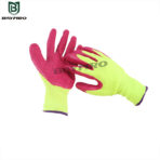 Guantes de algodón recubiertos de látex de nylon de galga 13